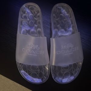 Clear Coach Jelly Slides Size 8